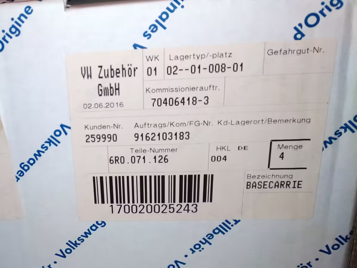 6R0071126 - Dachgepäckträger; für 4-türige Versionen [8/23]