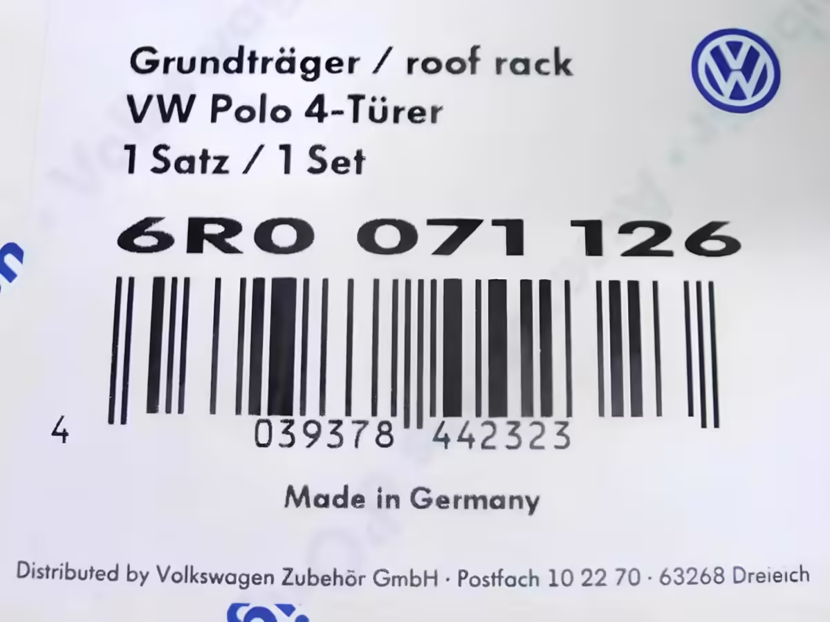 6R0071126 - Dachgepäckträger; für 4-türige Versionen [23/23]