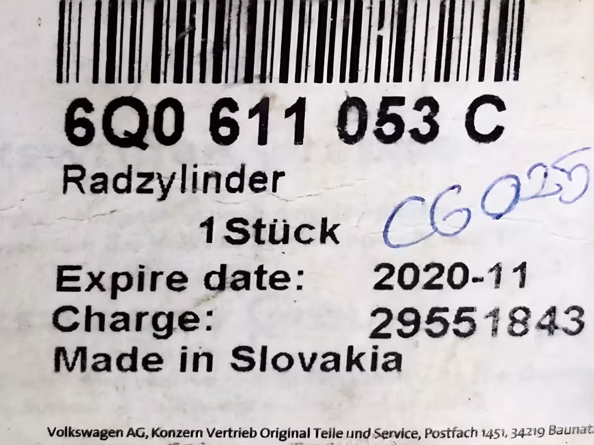 6Q0611053C - Wheel brake cylinder; 1KB [9/9]