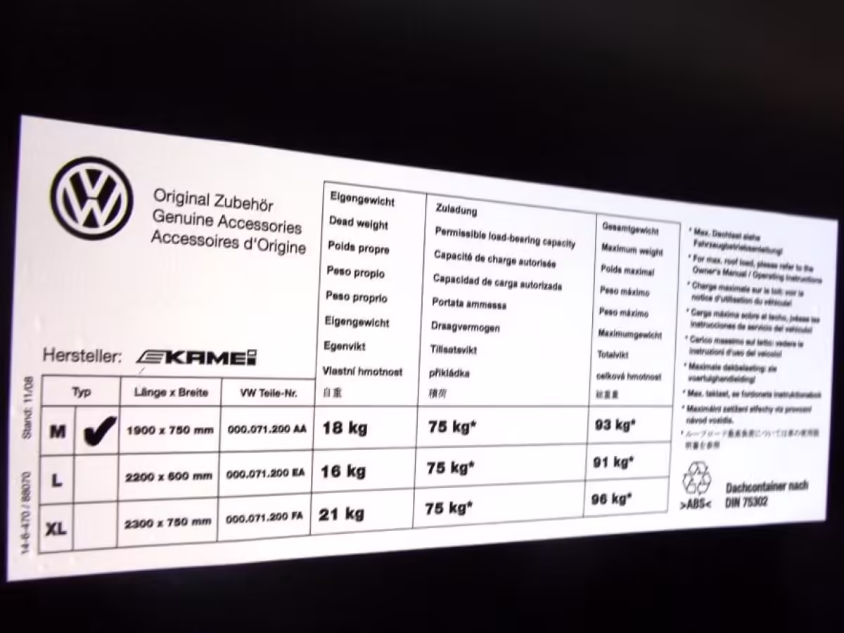 000071200AA - Bagażnik dachowy „box”; rozmiar M [12/15]