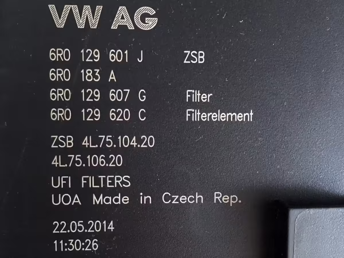 6R0129607G - Luftfilter [20/23]