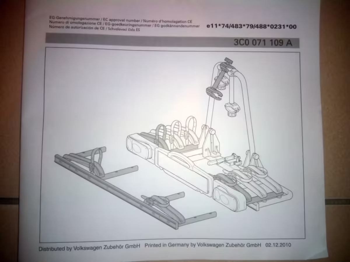 3C0071109A - Dodatkowa szyna do przewozu trzeciego roweru [4/9]