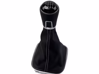 Schaltknauf Kunstleder, schwarz/Keramik