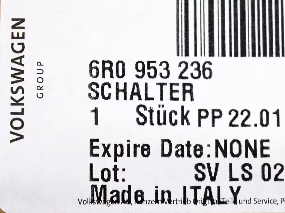 6R0953236 - Schalter für Motorhaubenverriegelung [19/19]