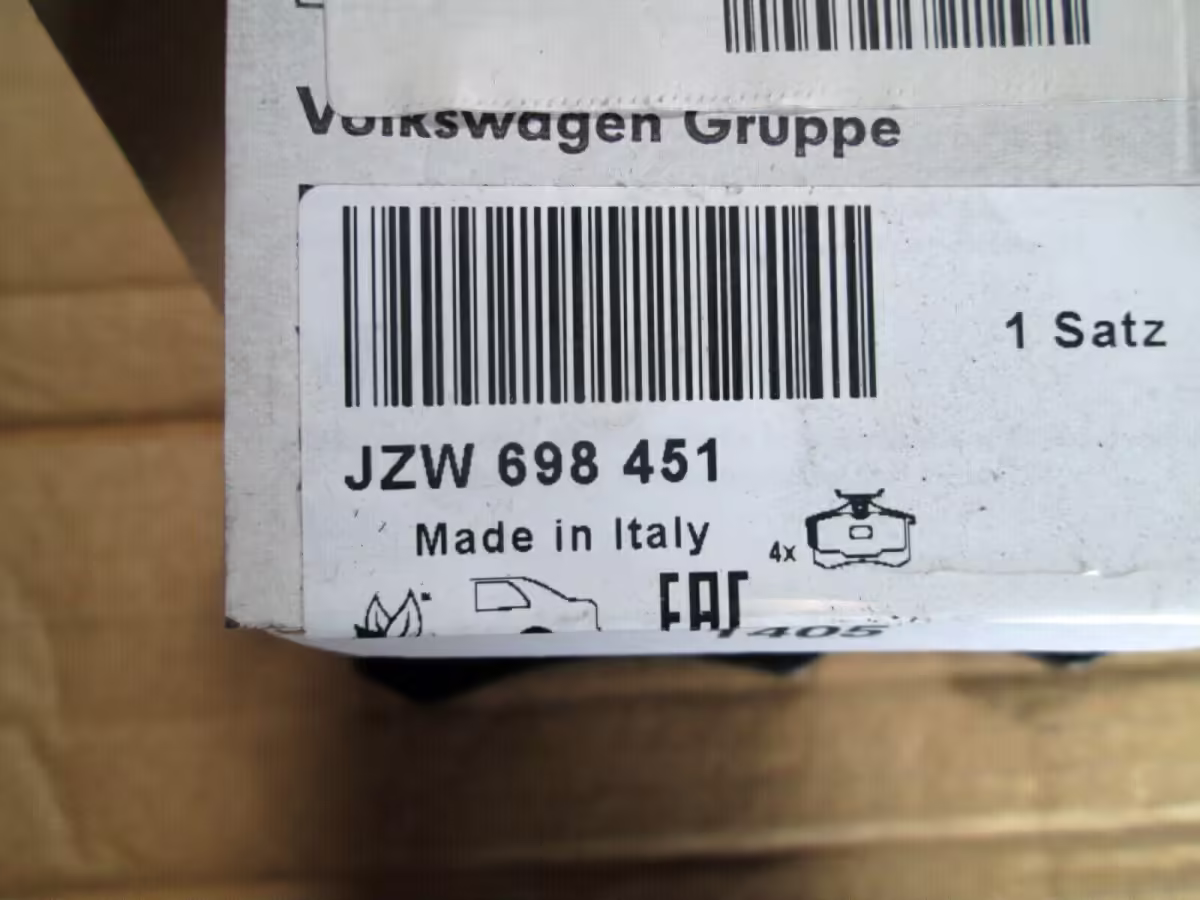 JZW698451 - Zestaw klocków hamulcowych; tył ⌀230mm 'eco' [7/7]