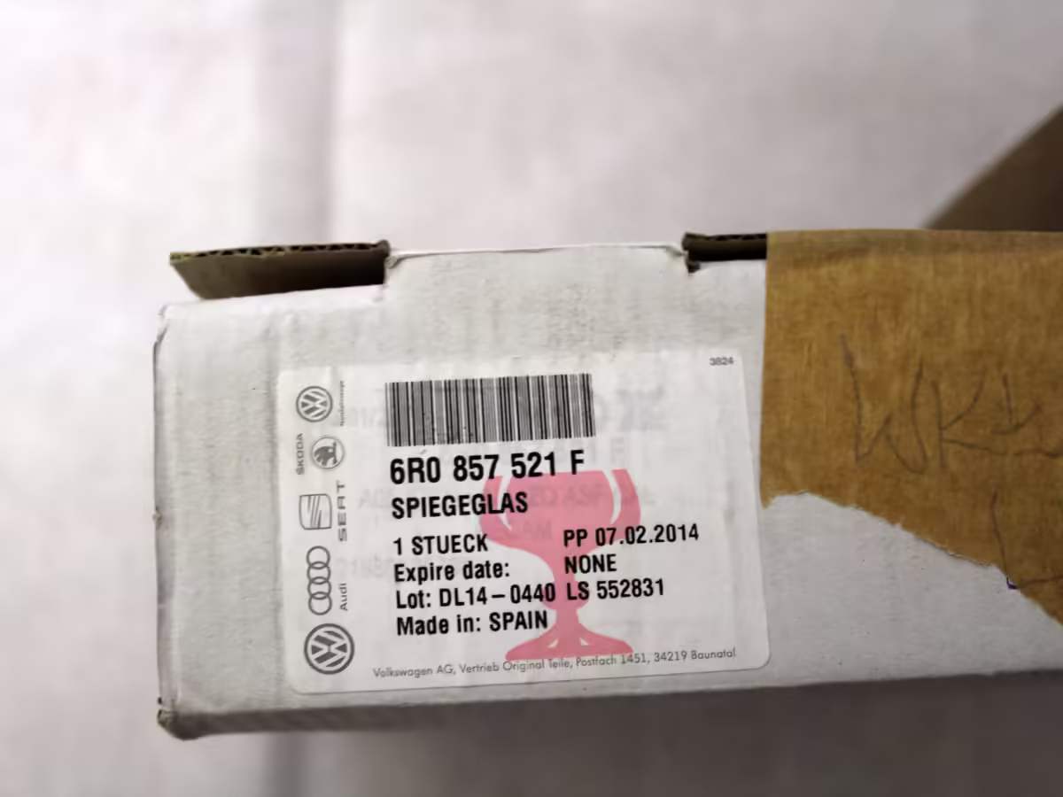 6R0857521F - Spiegelglas V2 LHD, linke Seite [6/7]