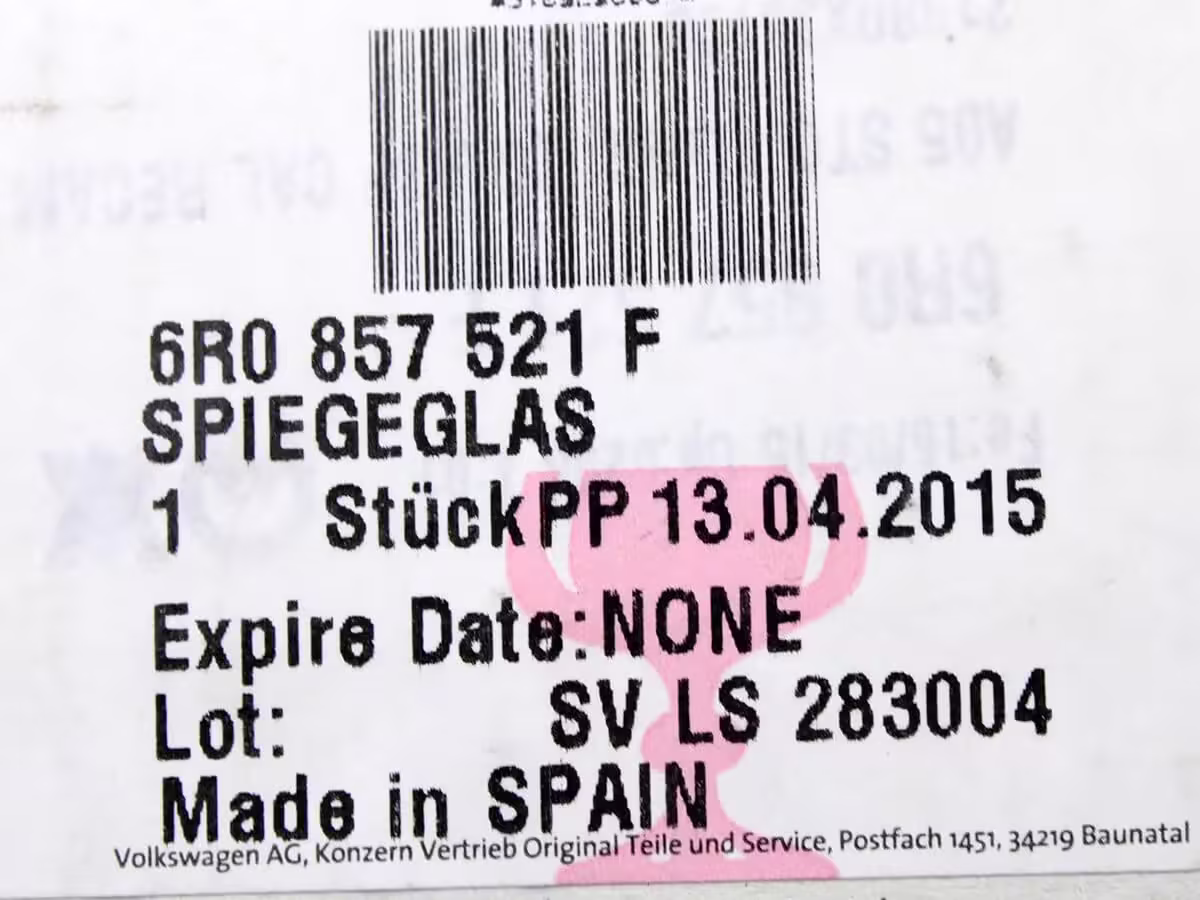 6R0857521F - Spiegelglas V2 LHD, linke Seite [7/7]