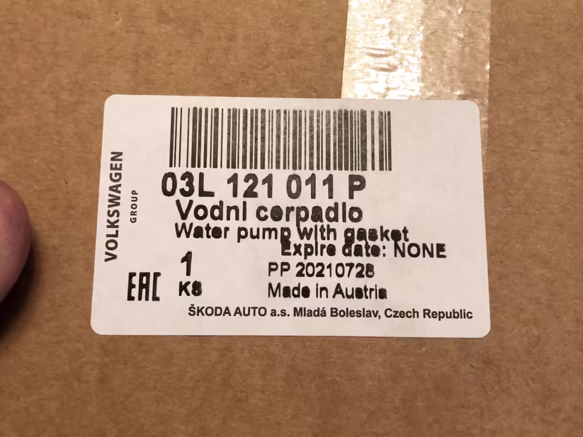 03L121011P - Coolant pump; with sealing ring [44/47]