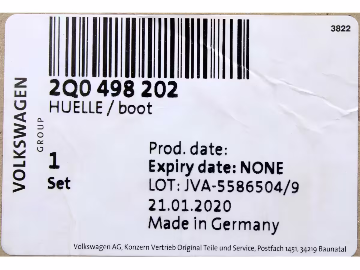 2Q0498202 - Osłona przegubu z częściami do montażu i smarem [15/16]