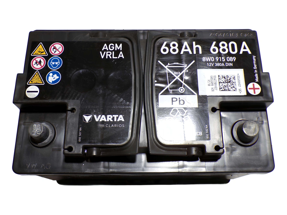 Battery 68AH/380A AGM 000915089BC for Volkswagen Polo 6R