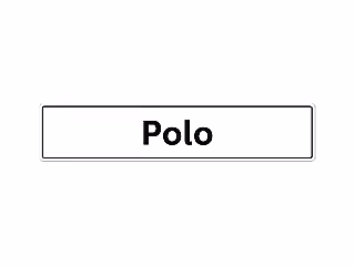 License plate; 'POLO'
