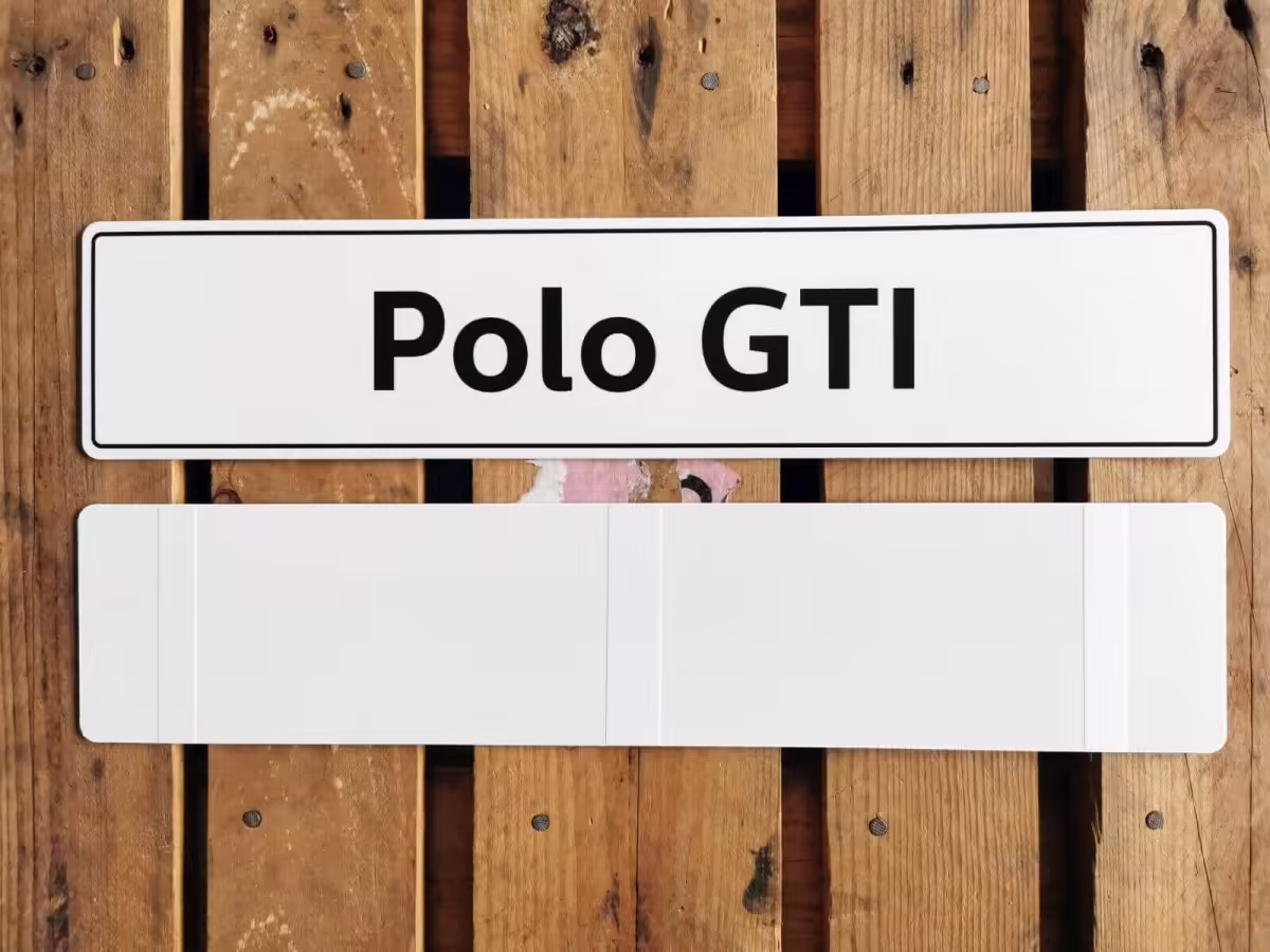 6C0071801 - Nummernschild; "POLO GTI" [1/2]