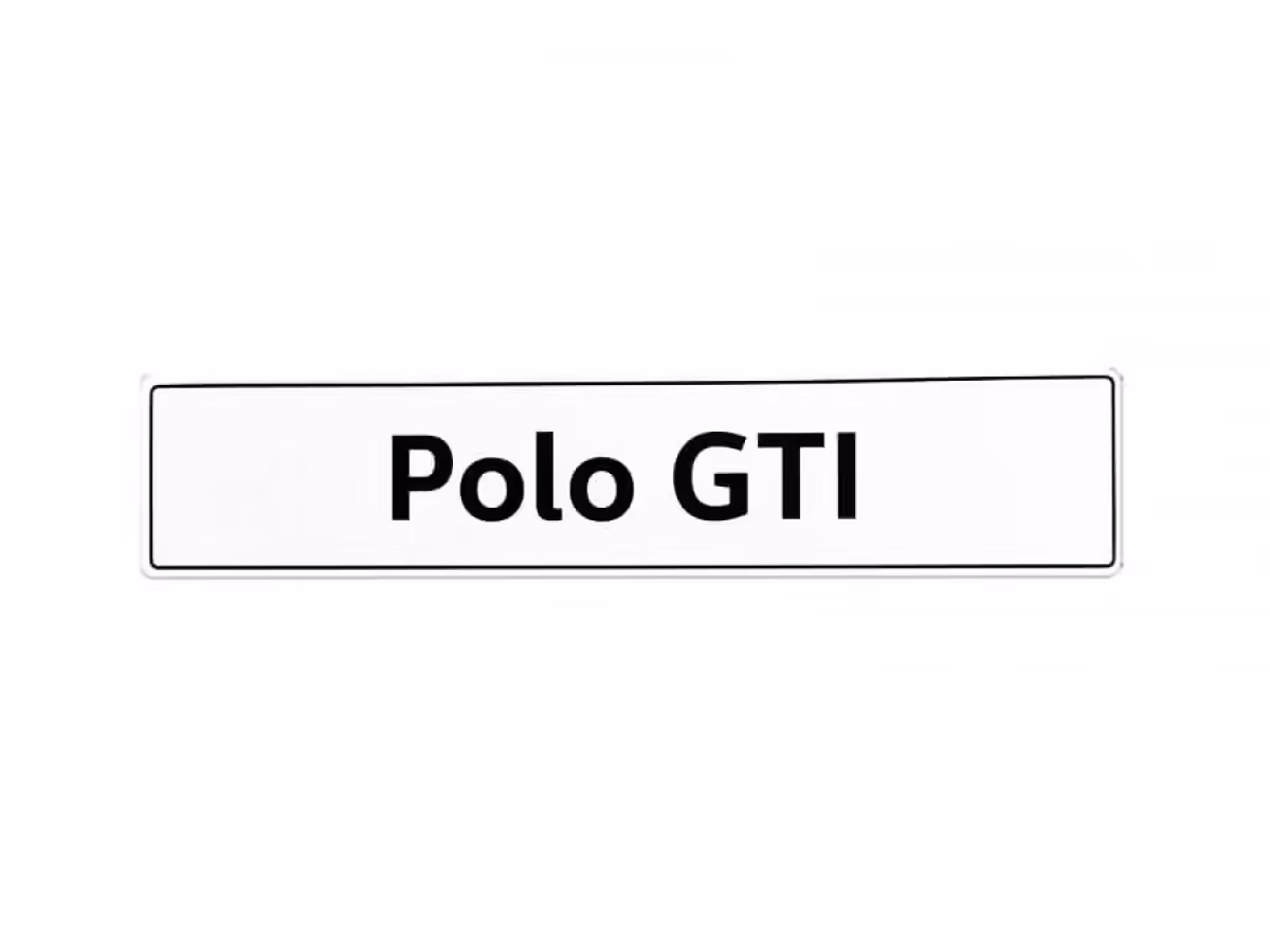 6C0071801 - Nummernschild; "POLO GTI" [2/2]