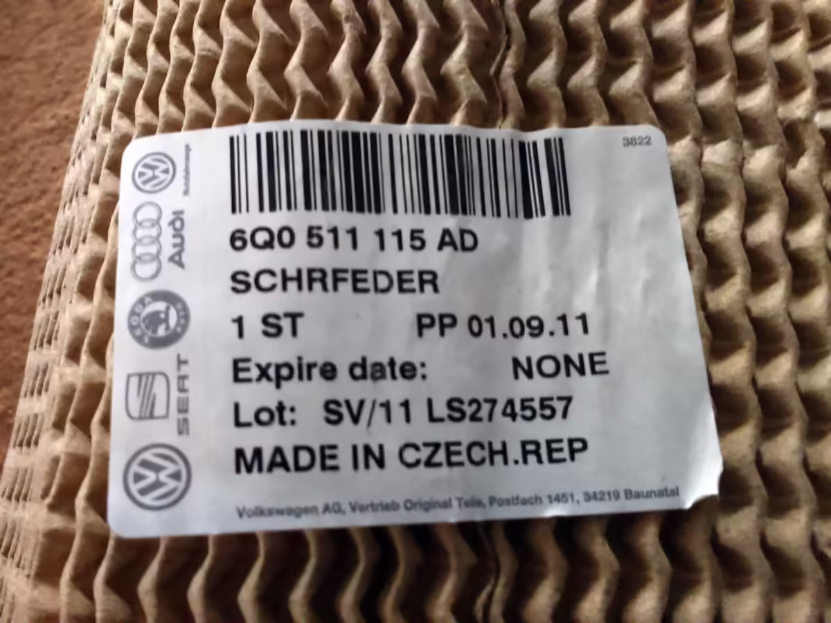6Q0511115AD - Feder hinten; PR-OYN (Polo CROSS) [3/3]