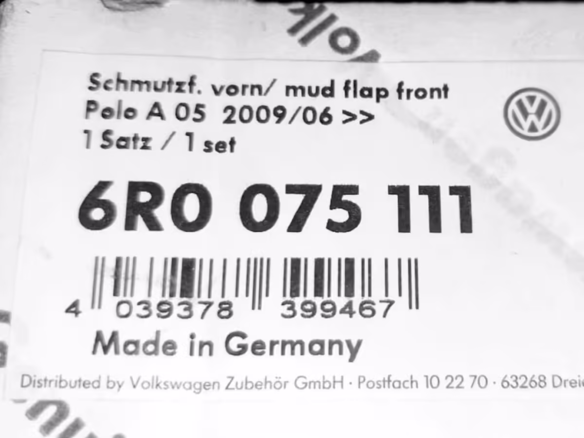 6R0075111 - Satz Schutzbleche; vorne [5/5]