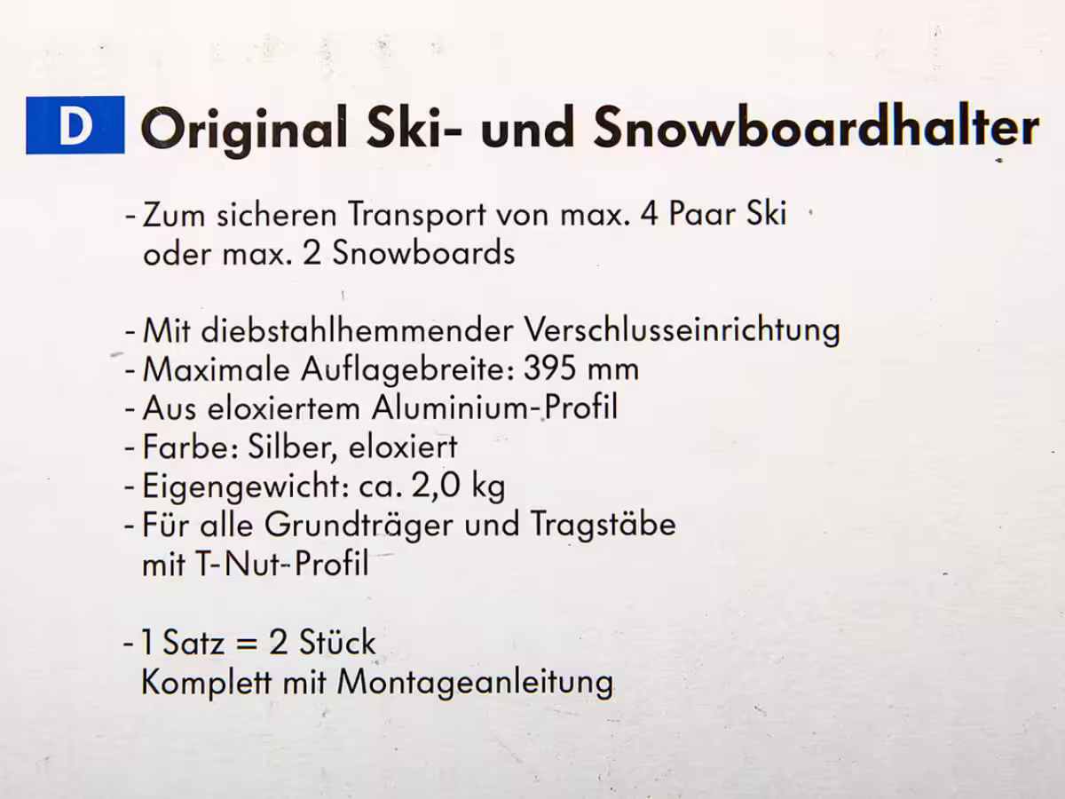 3B0071129F - Uchwyt na narty i deskę snowboardową; 4 pary nart / 2 deski [8/9]