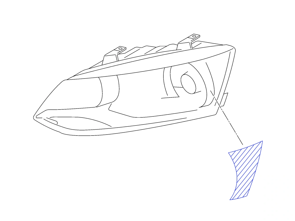 Headlight converters RHD -> LHD 6R2998981
