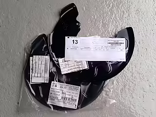 Blacha osłaniająca tarcze hamulcową 310 mm; lewa