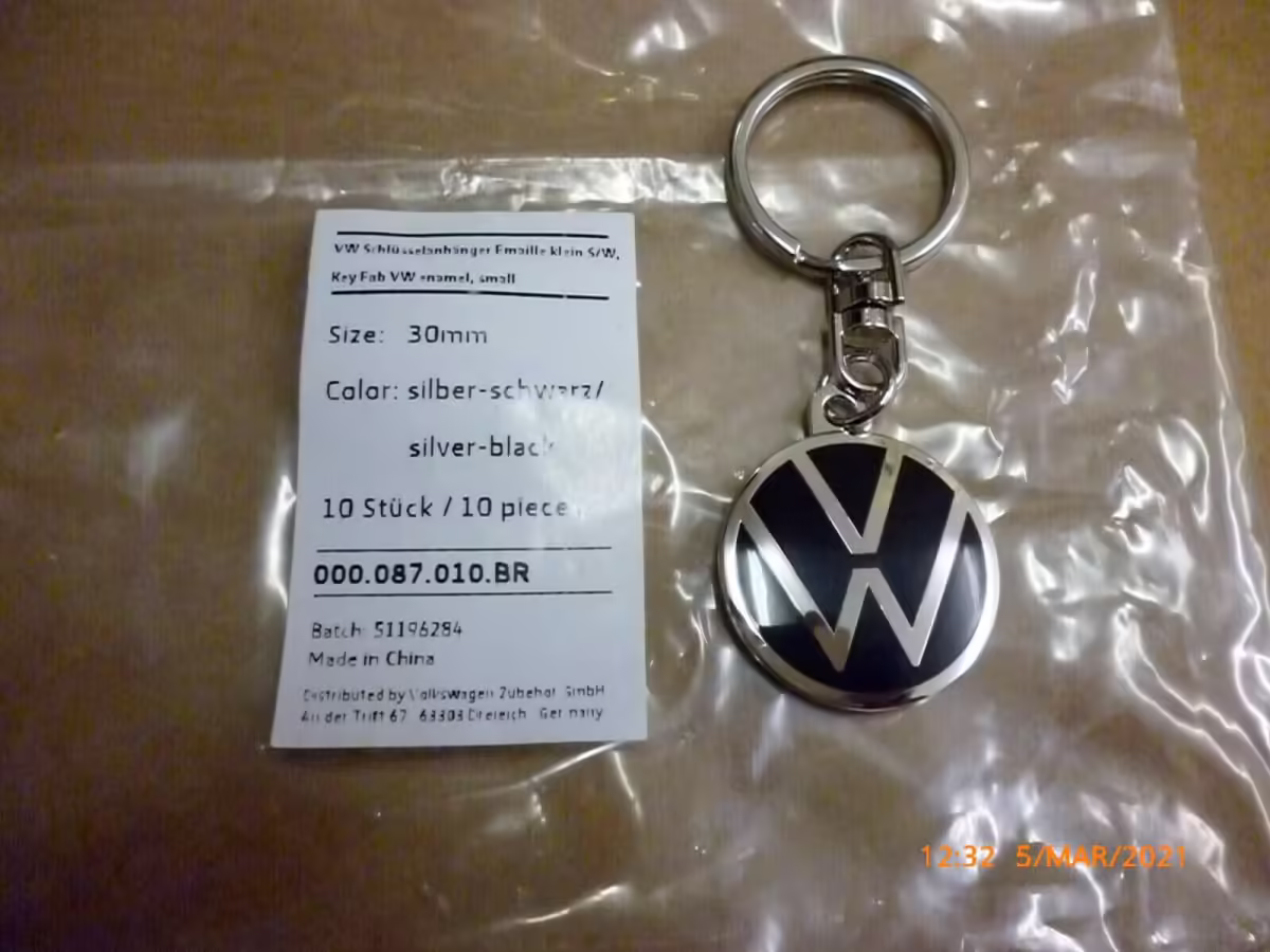 000087010BR - Brelok do kluczy nowe logo VW; czarno-srebrny [6/6]