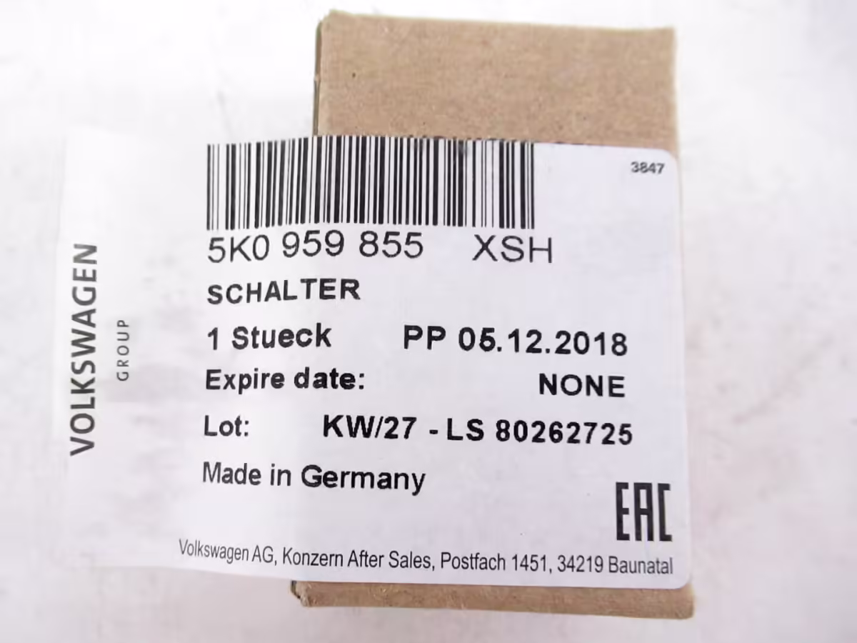 5K0959855XSH - Fensterschalter; schwarz/chrom [5/5]
