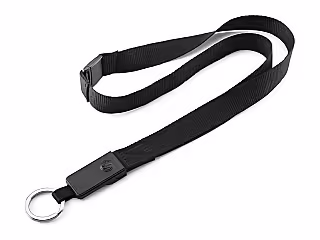 Schlüsselanhänger Lanyard, schwarz