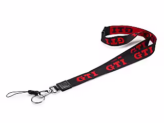 GTI Schlüsselband, schwarz und rot