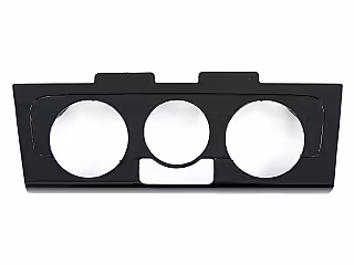 Trim for fresh air and heater controls; black-glossy