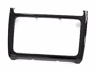 Trim for radio aperture; black/aluminium