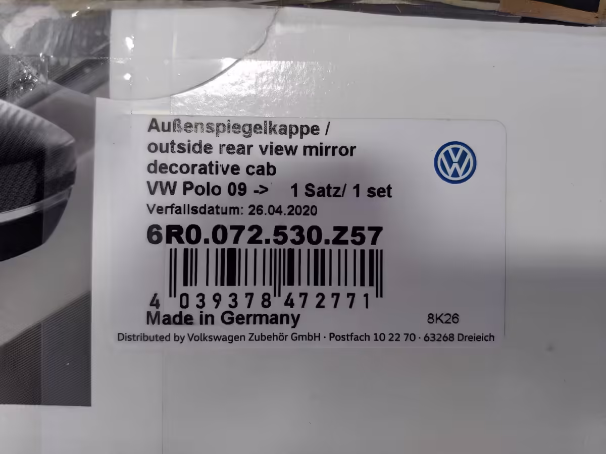 6R0072530Z57 - Wykończenie zewnętrznej obudowy lusterek bocznych; „Carbon” [22/28]