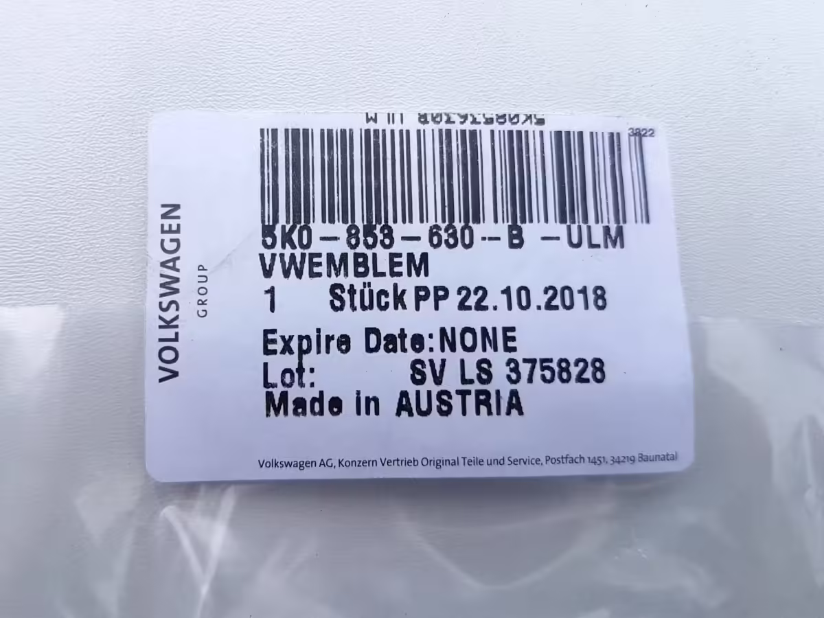 5K0853630BULM - VW emblem; chrome/black [4/9]