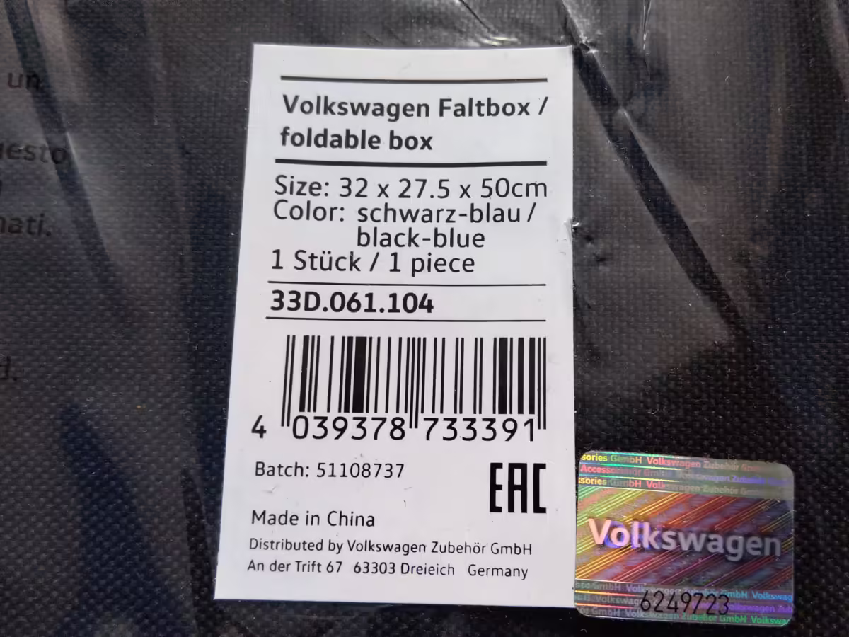 33D061104 - Pojemnik składany VW [5/13]