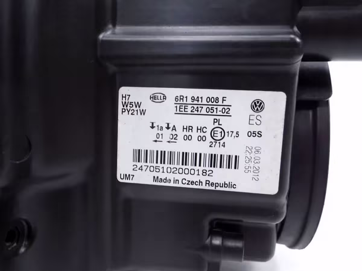 6R1941008F - Halogen Twin Headlight (H7/H7); right, LHD [8/15]