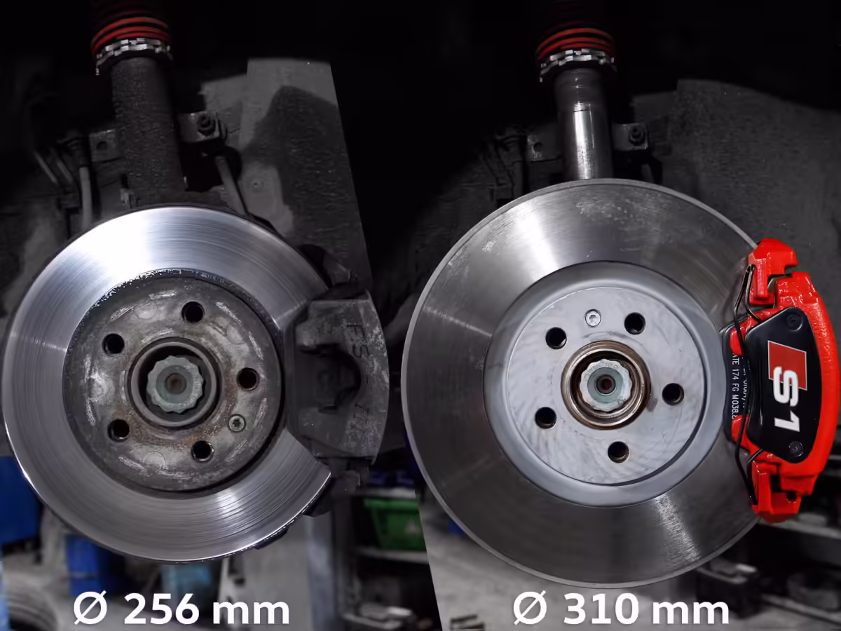 8X0615123D - Korpus zacisku hamulcowego S1 czerwony; przód lewy [21/39]