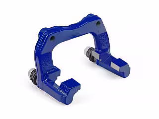Brake carrier with pad retaining pin; ⌀256, blue, left