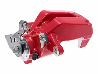 Brake caliper housing red; rear left