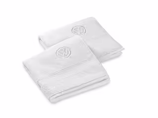 Towel set; 2 pieces, white