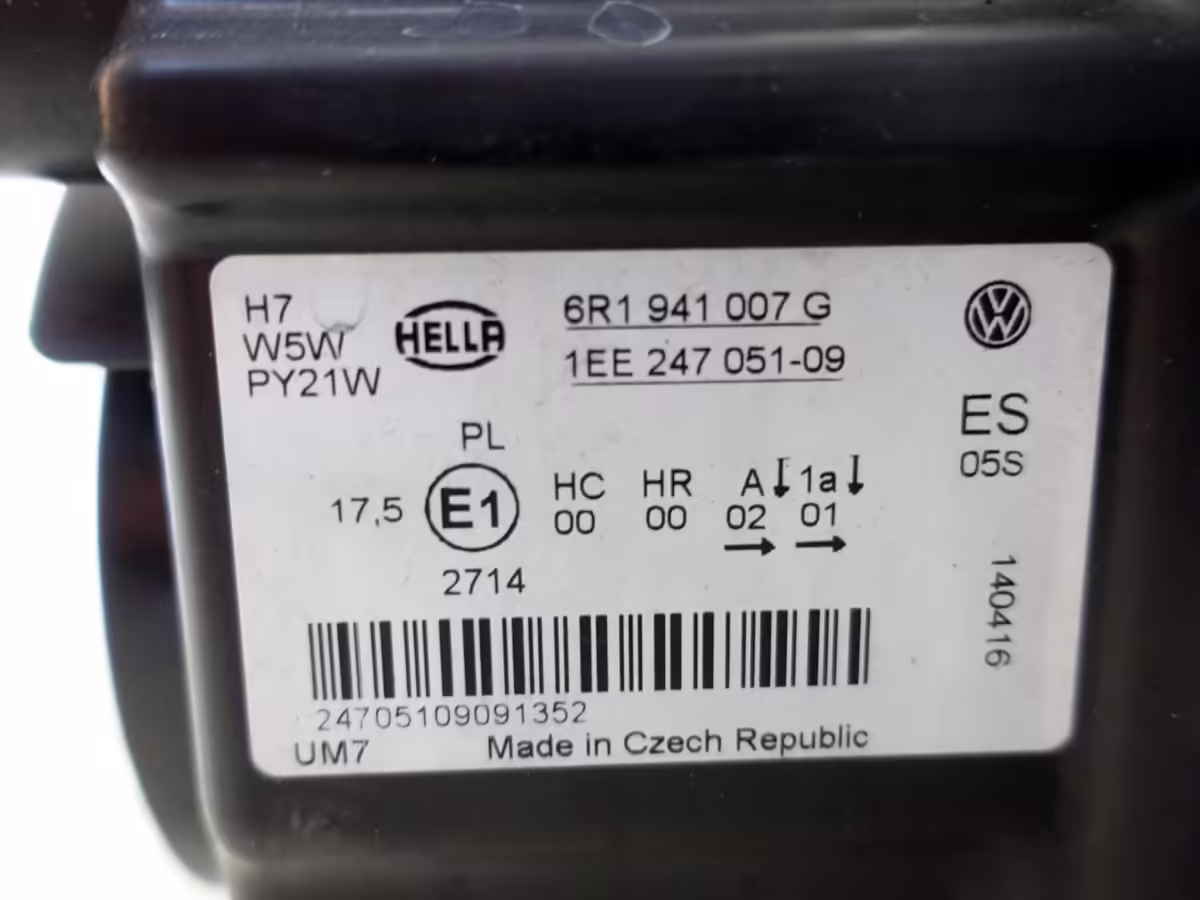 6R1941007G - Halogen Twin Headlight (H7/H7); left, LHD [18/30]