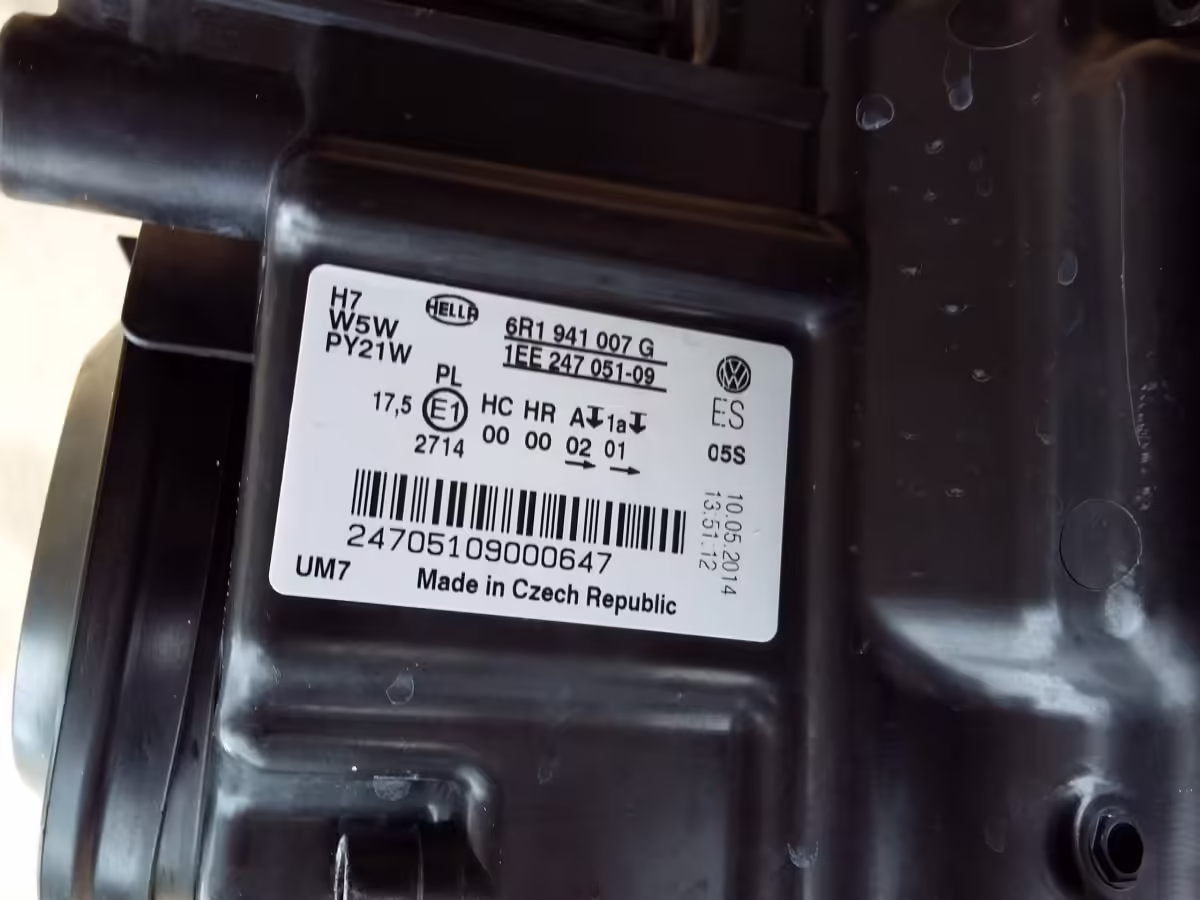 6R1941007G - Halogen Twin Headlight (H7/H7); left, LHD [19/30]