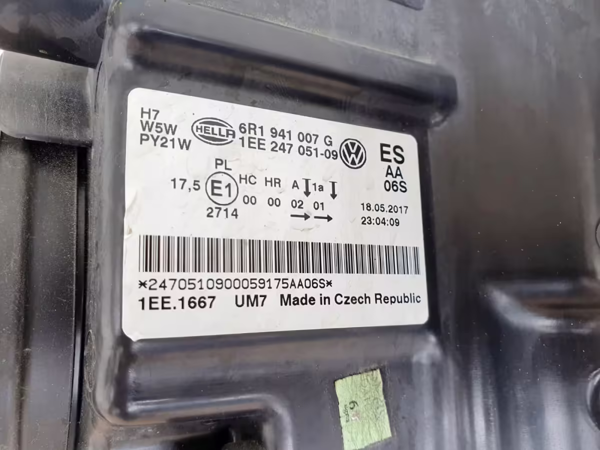 6R1941007G - Halogen Twin Headlight (H7/H7); left, LHD [21/30]