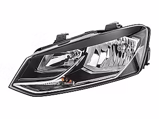 Halogen Twin Headlight (H7/H7); left, LHD