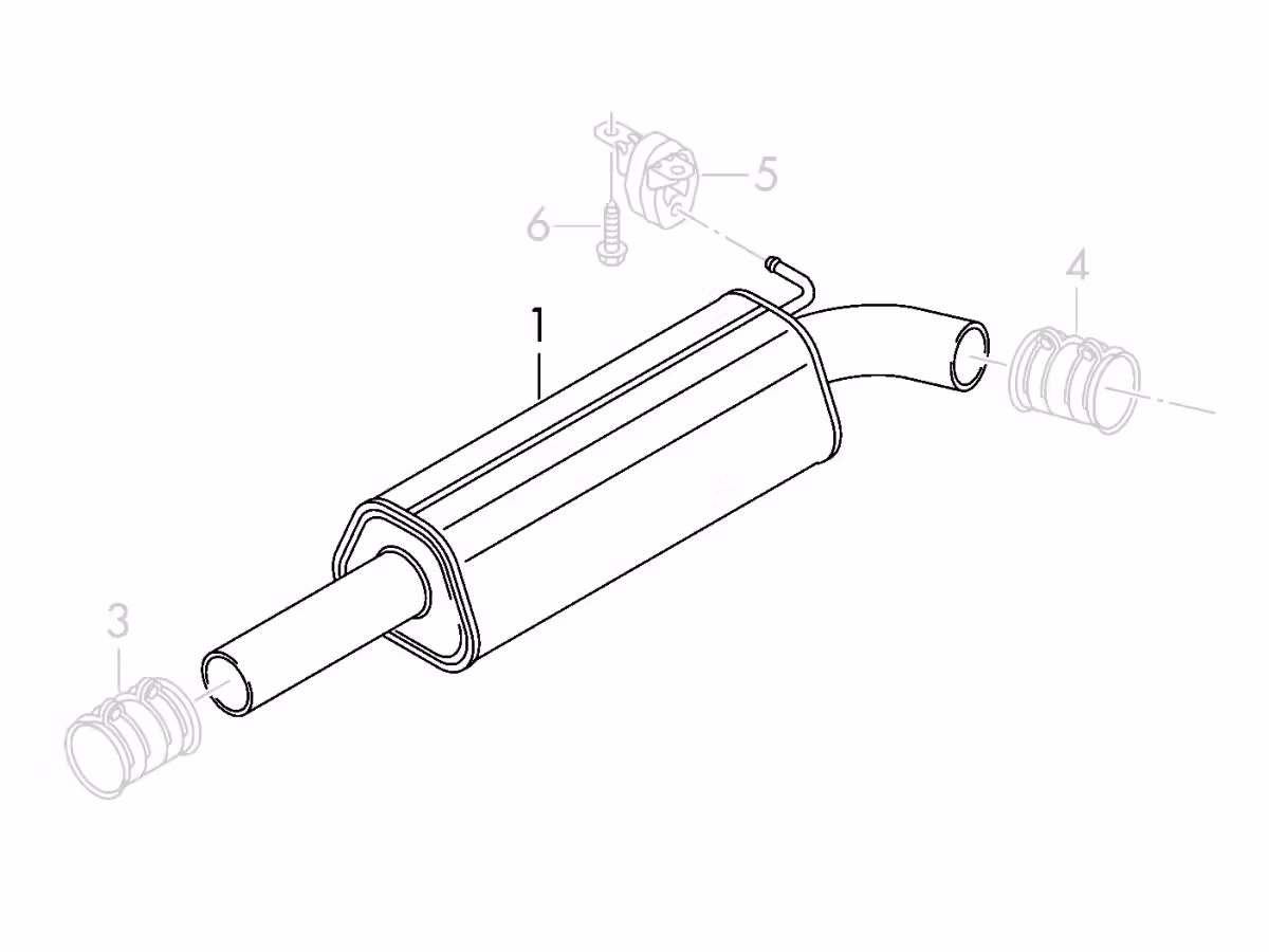 6R0253209Q - Mittelschalldämpfer; 2.0 TSI [1/2]