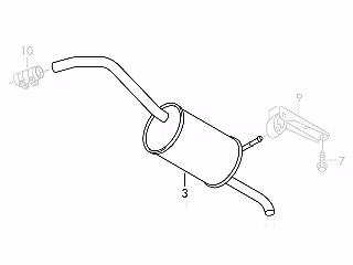 Rear silencer 1.4/1.6