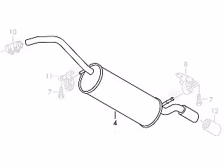 Rear silencer 1.2 TSI