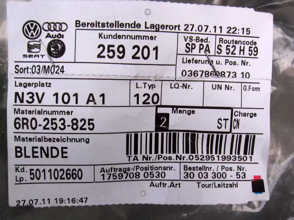 6R0253825 - Endkappe Auspuffrohr [7/23]