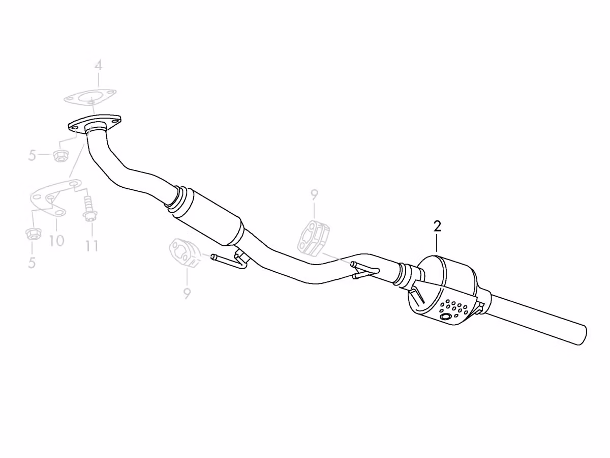 6R0254502AX - Rura wydechowa z katalizatorem; 1.4 + DSG [1/1]