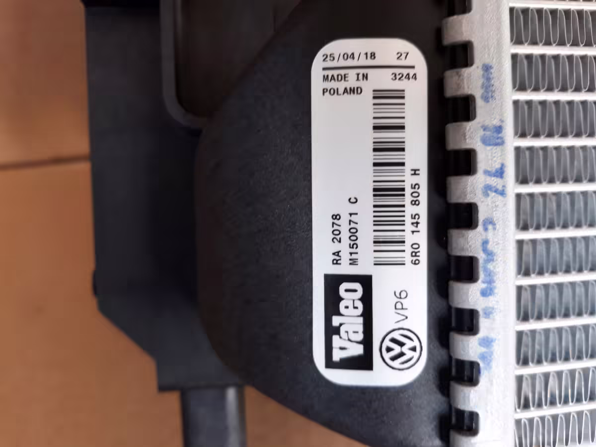 6R0145805 - Intercooler; 1.2 & 1.6 TDI [8/17]