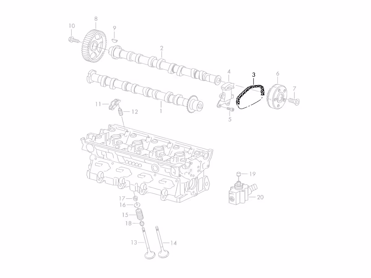 06D109229B - Steuerkette; 2.0 TSI [2/6]