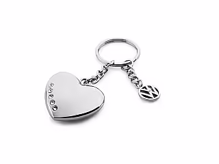 Heart key fob; Swarovski