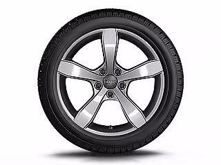 16" Leichtmetallrad mit Winterreifen rechts