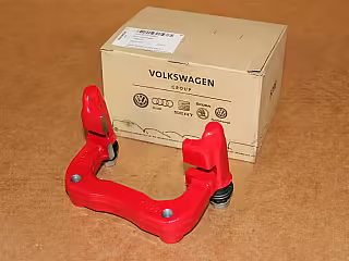 Klemmbügel mit Führungsstiften ⌀230 rot, rechts